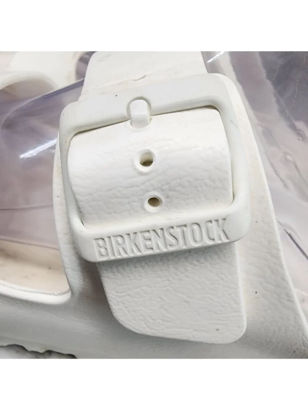 Birkenstock Shoes Mens EU 44 US 11-11.5 Arizona Essential White Sandals *Read*